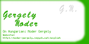 gergely moder business card